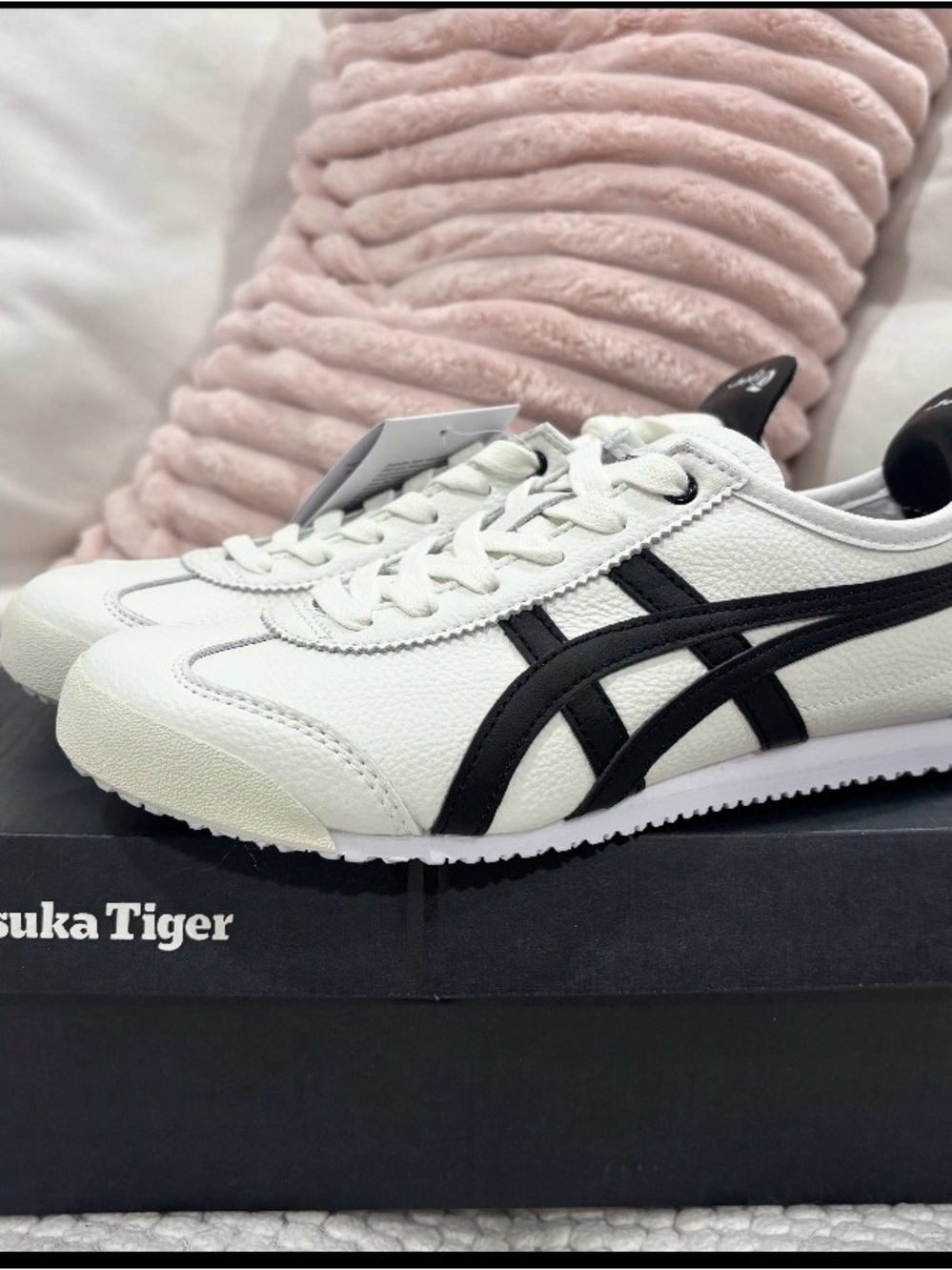 Onitsuka Tiger by Asics White and Black Women's Athletic Sneakers - Picture 2 of 3
